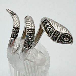 Sterling Silver Snake Wrap Ring - Size 6 - 6.5